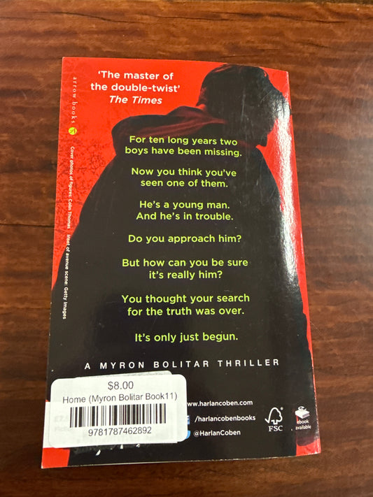 Harlan Coben Home back cover