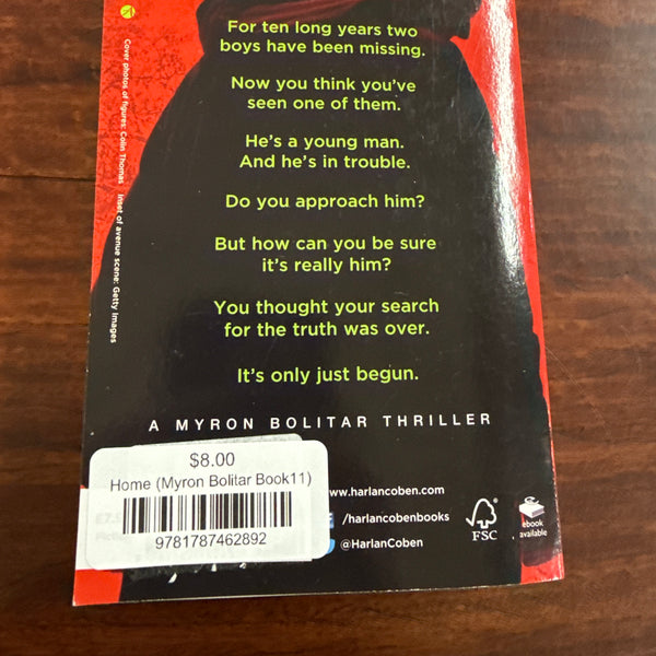 Harlan Coben Home back cover