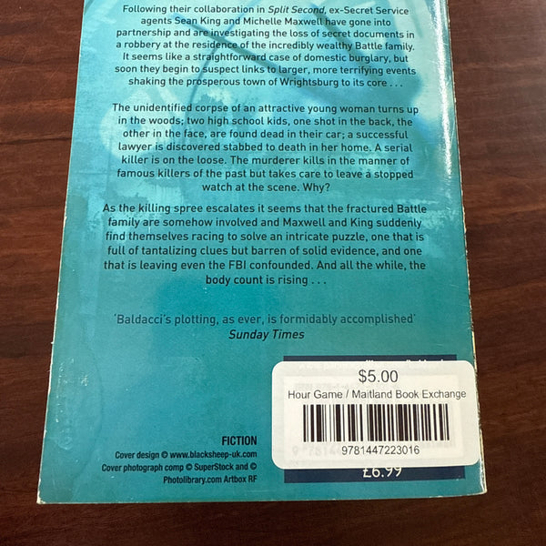 David Baldacci Hour Game back cover