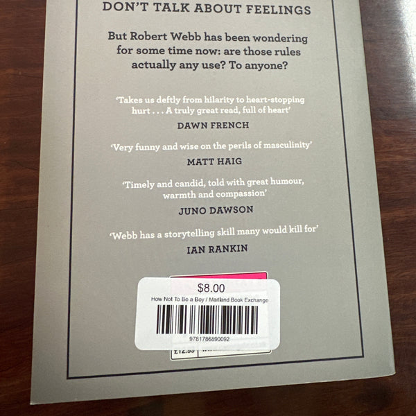 How Not To Be a Boy back cover