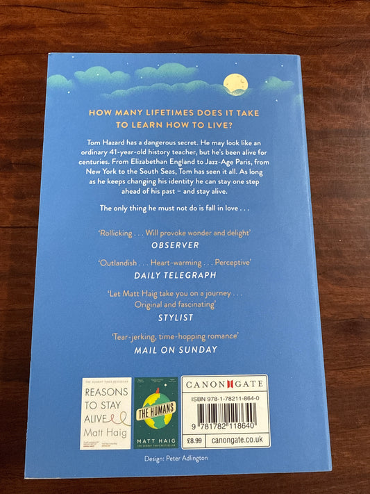 Matt Haig How To Stop Time back cover