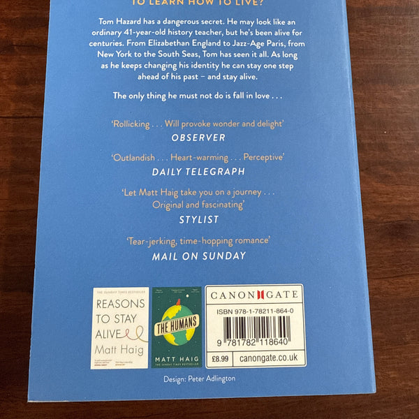 Matt Haig How To Stop Time back cover