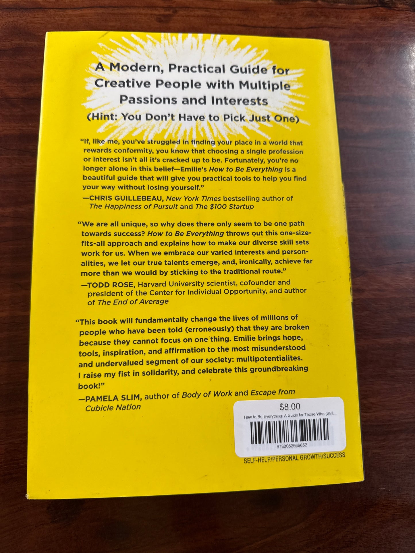 Emilie Wapnick How to Be Everything back cover