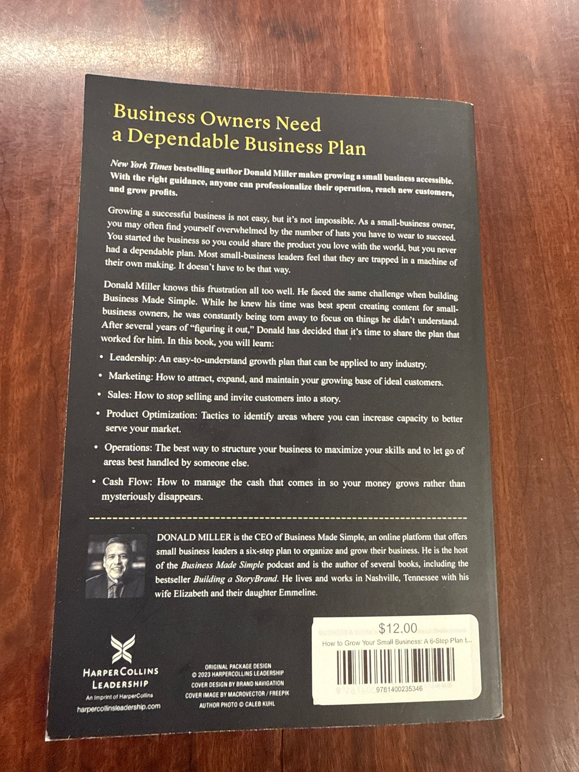 Donald Miller How to Grow Your Small Business back cover