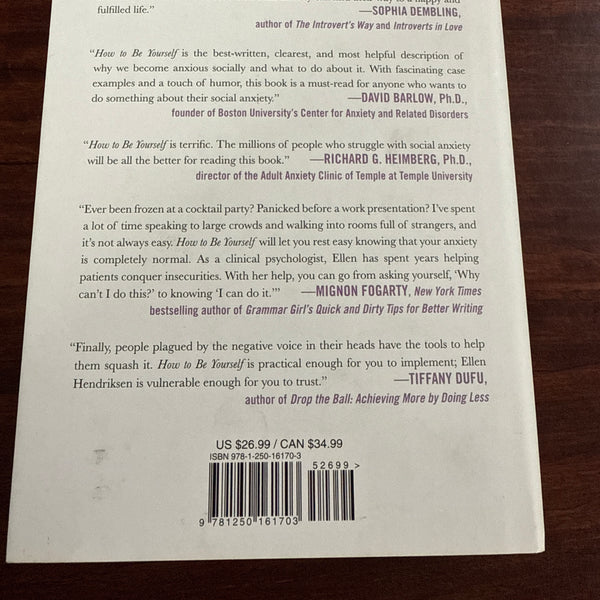 Ellen Hendriksen How to be Yourself back cover