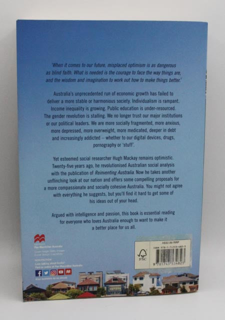 Hugh Mackay Australia Reimagined: Towards a More Compassionate, Less Anxious Society actual back cover used books