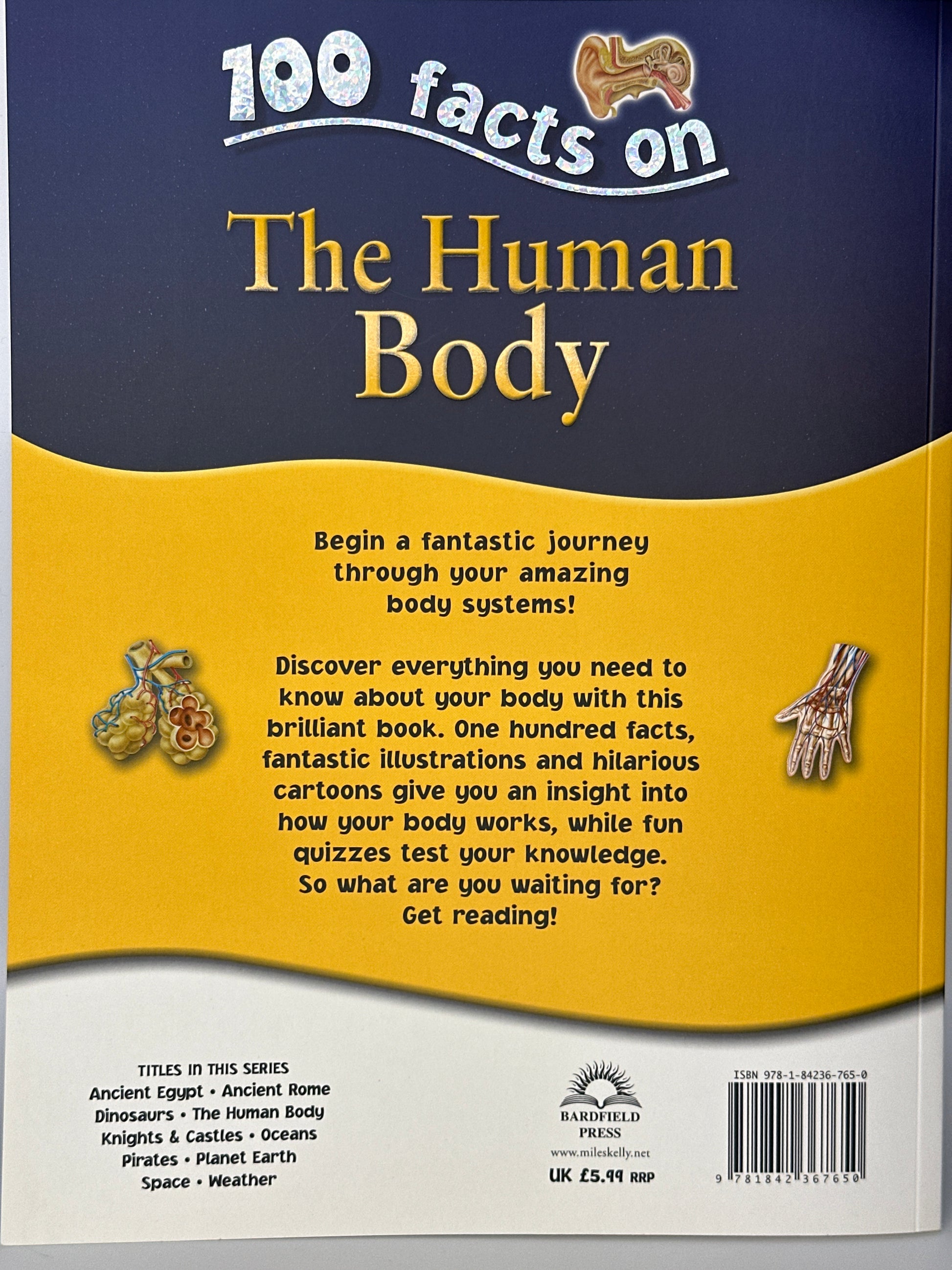 100 facts on Human body back cover used books