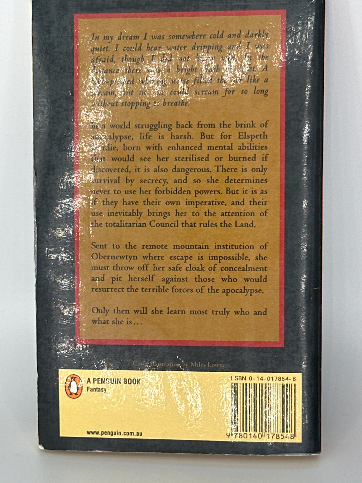 Isobelle Carmody Obernewtyn actual back cover used books