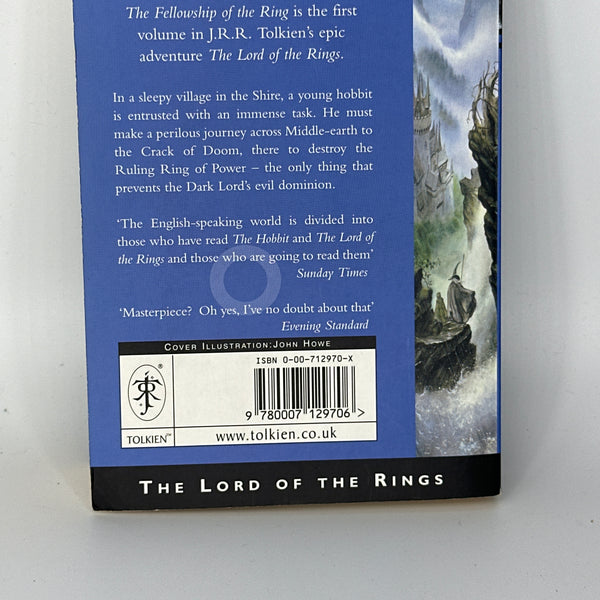 JRR Tolkien The Lord of the Rings Vol 1: The Fellowship of the Ring (Collins Modern Classics) actual back cover used books