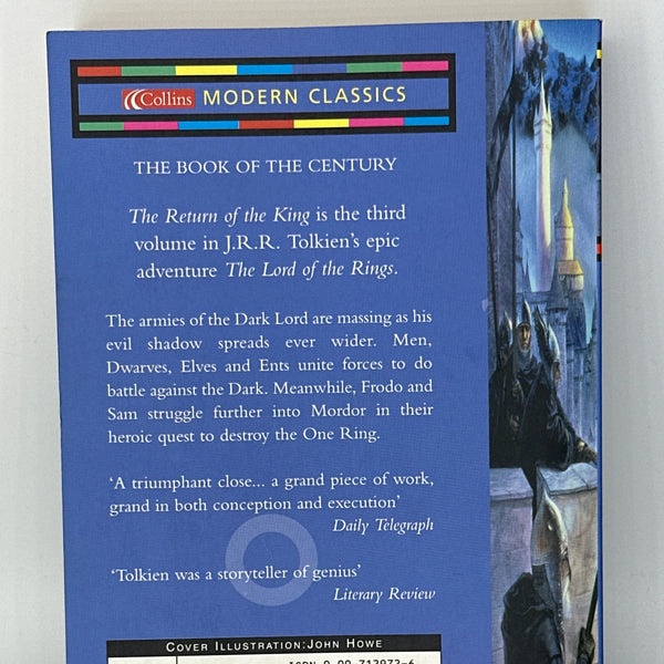 JRR Tolkien The Return of the King (Lord of the Rings, Vol. 3) actual back cover used books