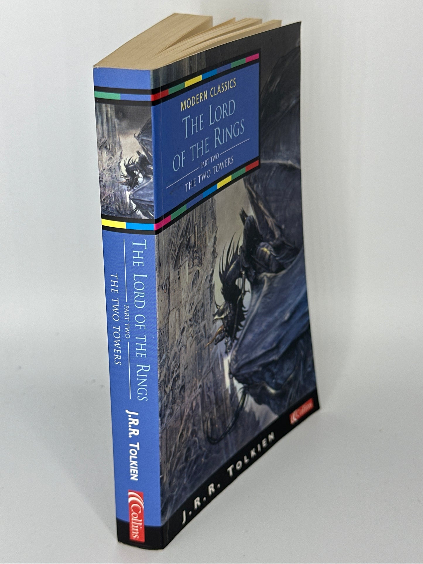 JRR Tolkien The Two Towers (Lord of the Rings, Book Two) actual spine used books