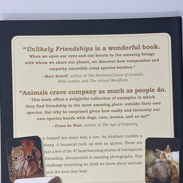 Jennifer S Holland Unlikely Friendships: 47 Remarkable Stories from the Animal Kingdom actual back cover used books