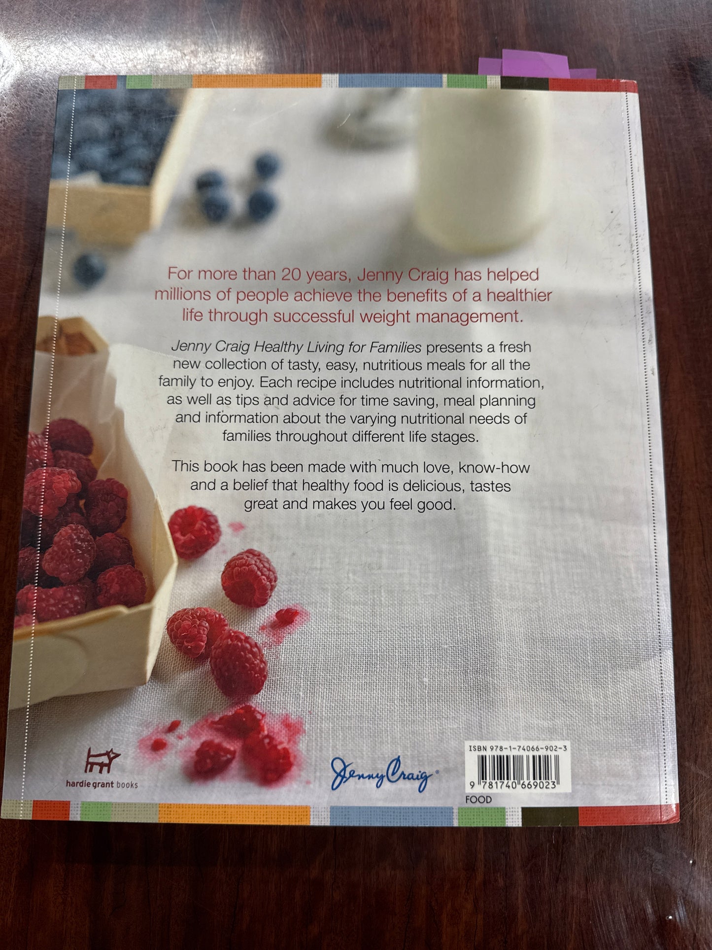 Jenny Craig Healthy Living for Families back cover