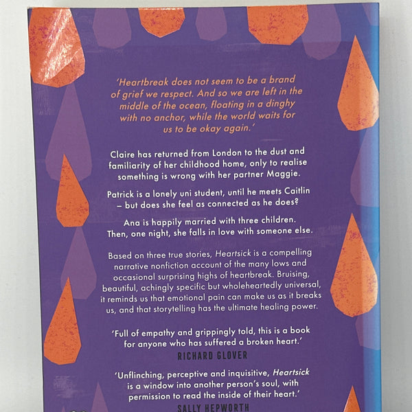 Jessie Stephens Heartsick: Three stories about love and loss, and what happens in between actual back cover used books