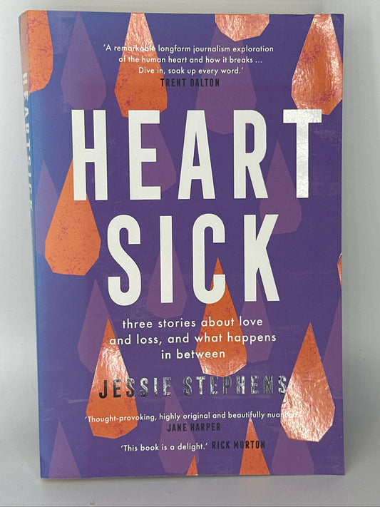 Jessie Stephens Heartsick: Three stories about love and loss, and what happens in between actual front cover used books