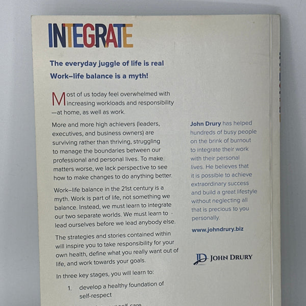John Drury Integrate actual back cover used books
