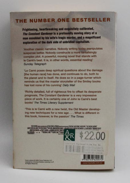 John le Carre The Constant Gardener actual back cover used books