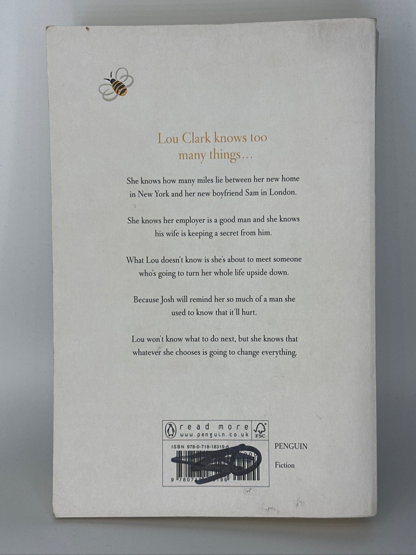 Jojo Moyes Still Me actual back cover used books