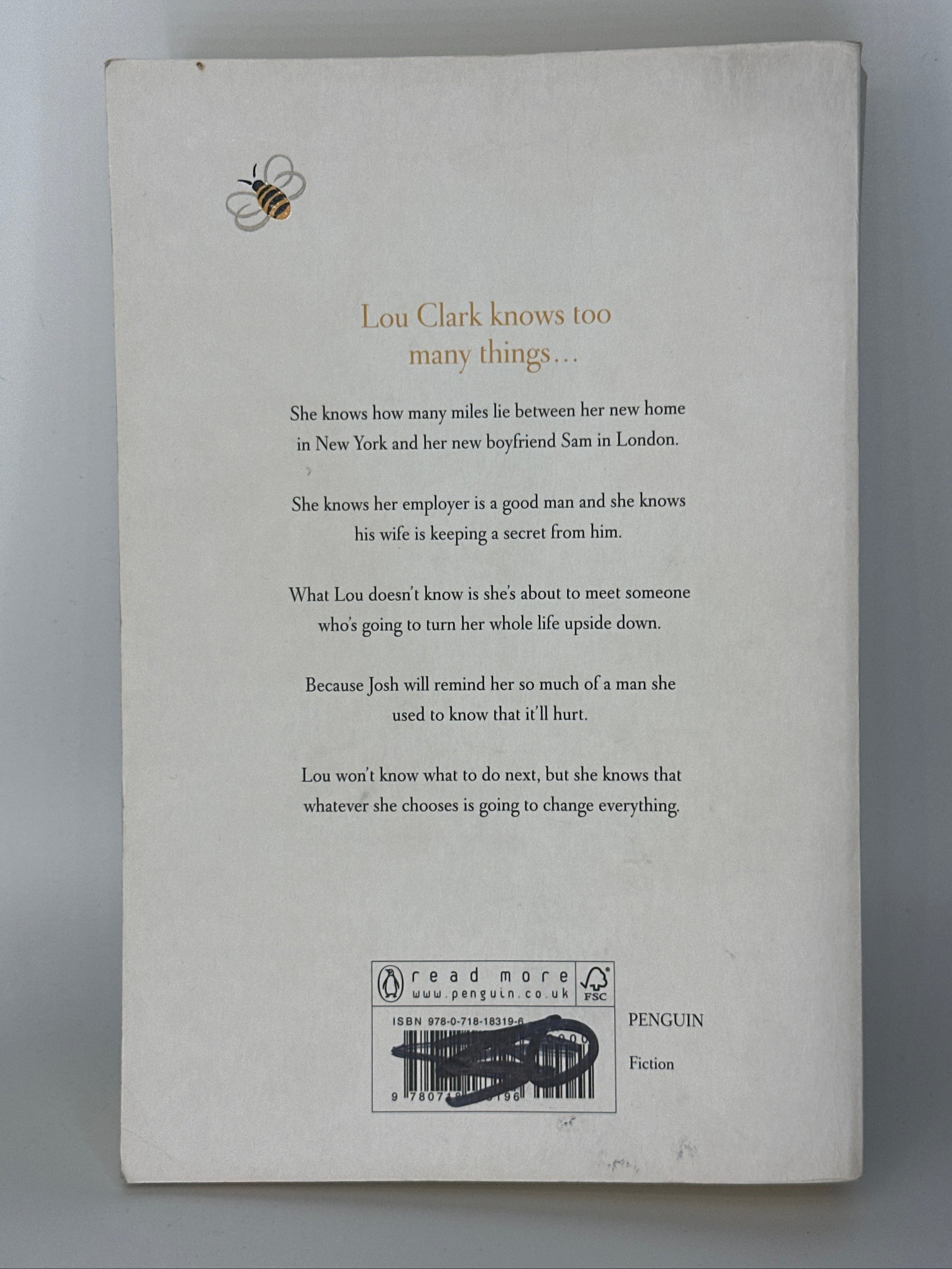 Jojo Moyes Still Me actual back cover used books
