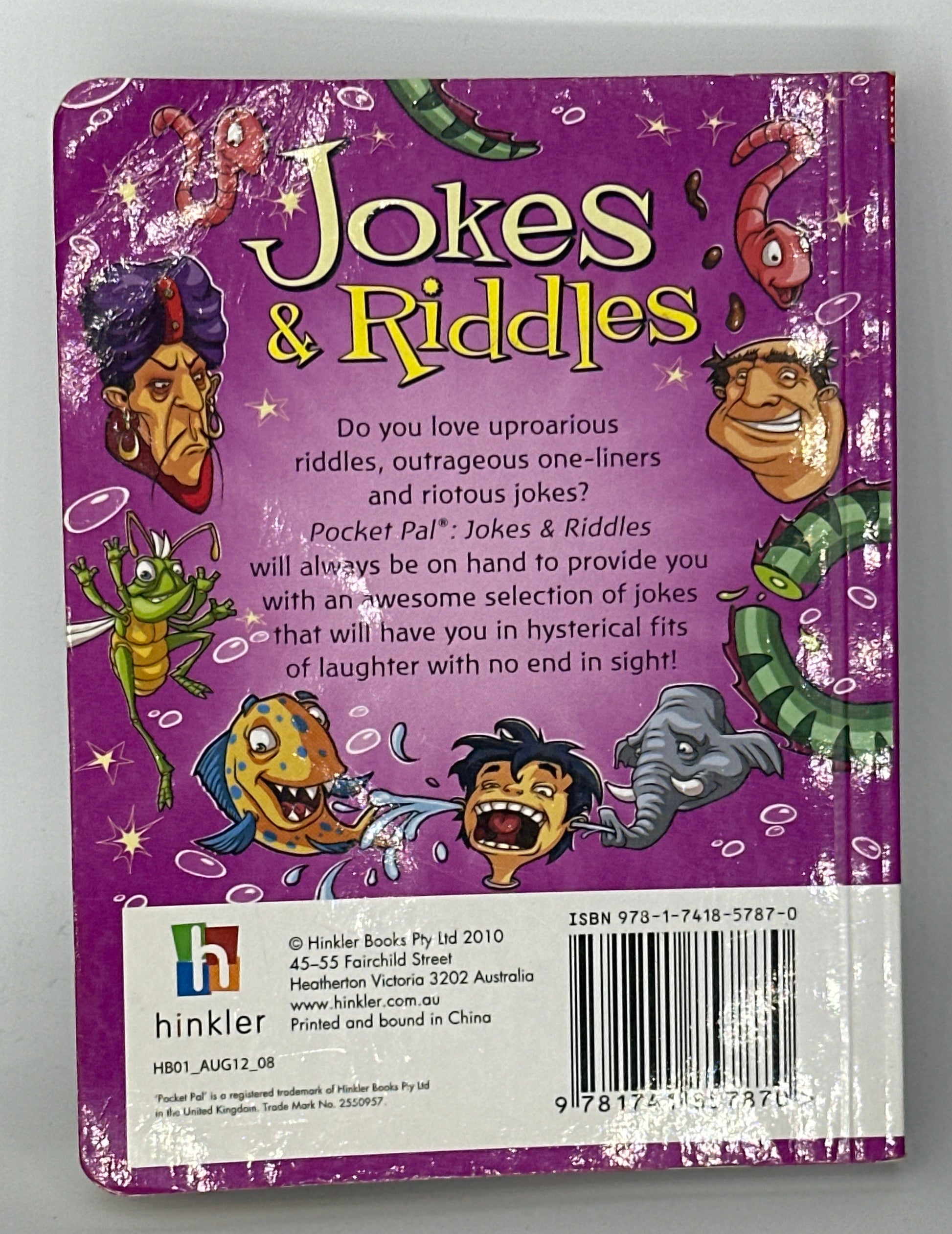 Jokes and Riddles back cover used books