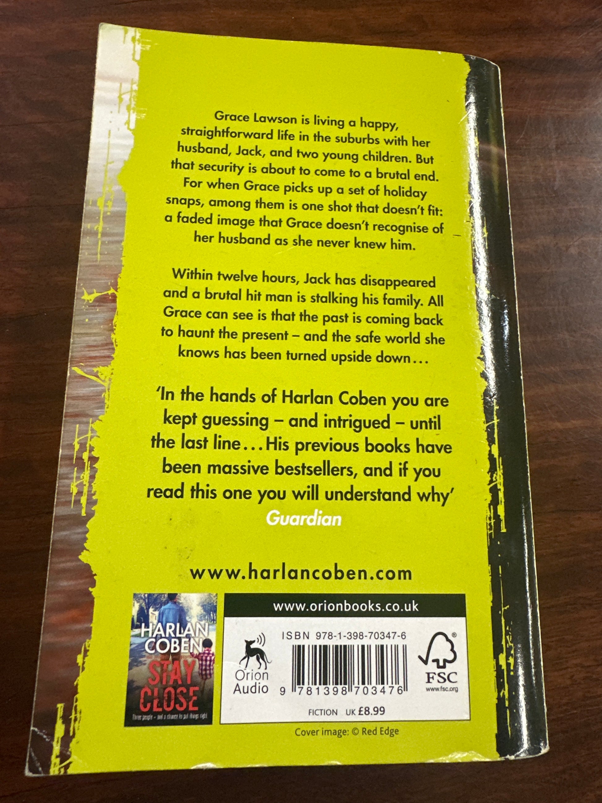 Just One Look by Harlan Coben back cover