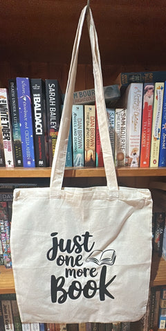 Just One More Book Tote - Cream