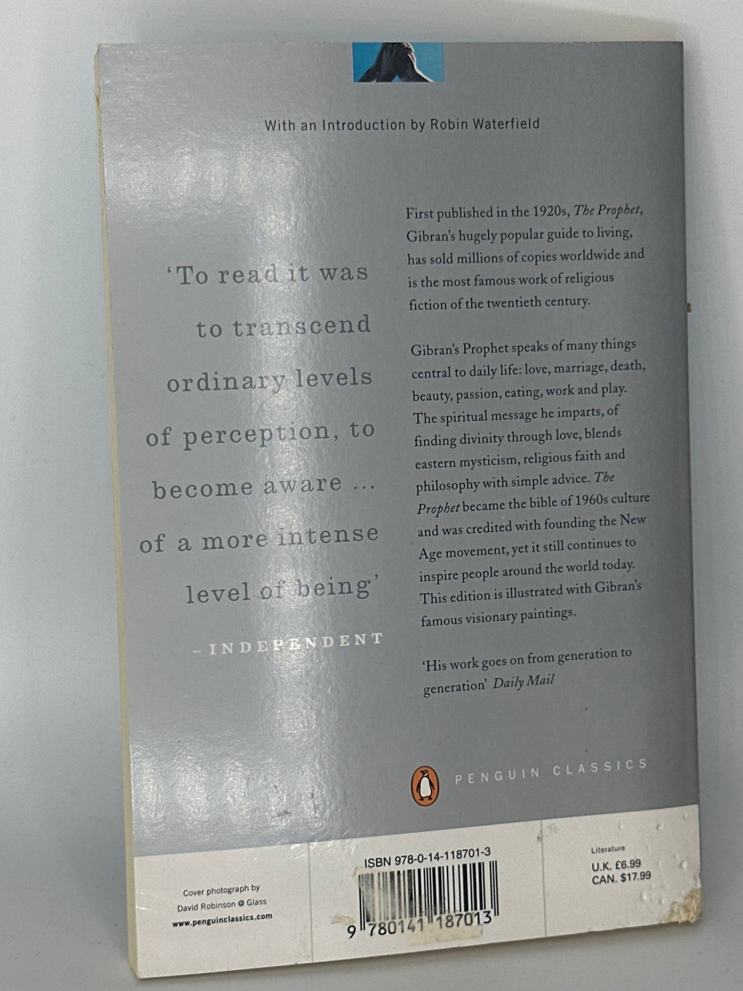 Kahlil Gibran The Prophet actual back cover used books