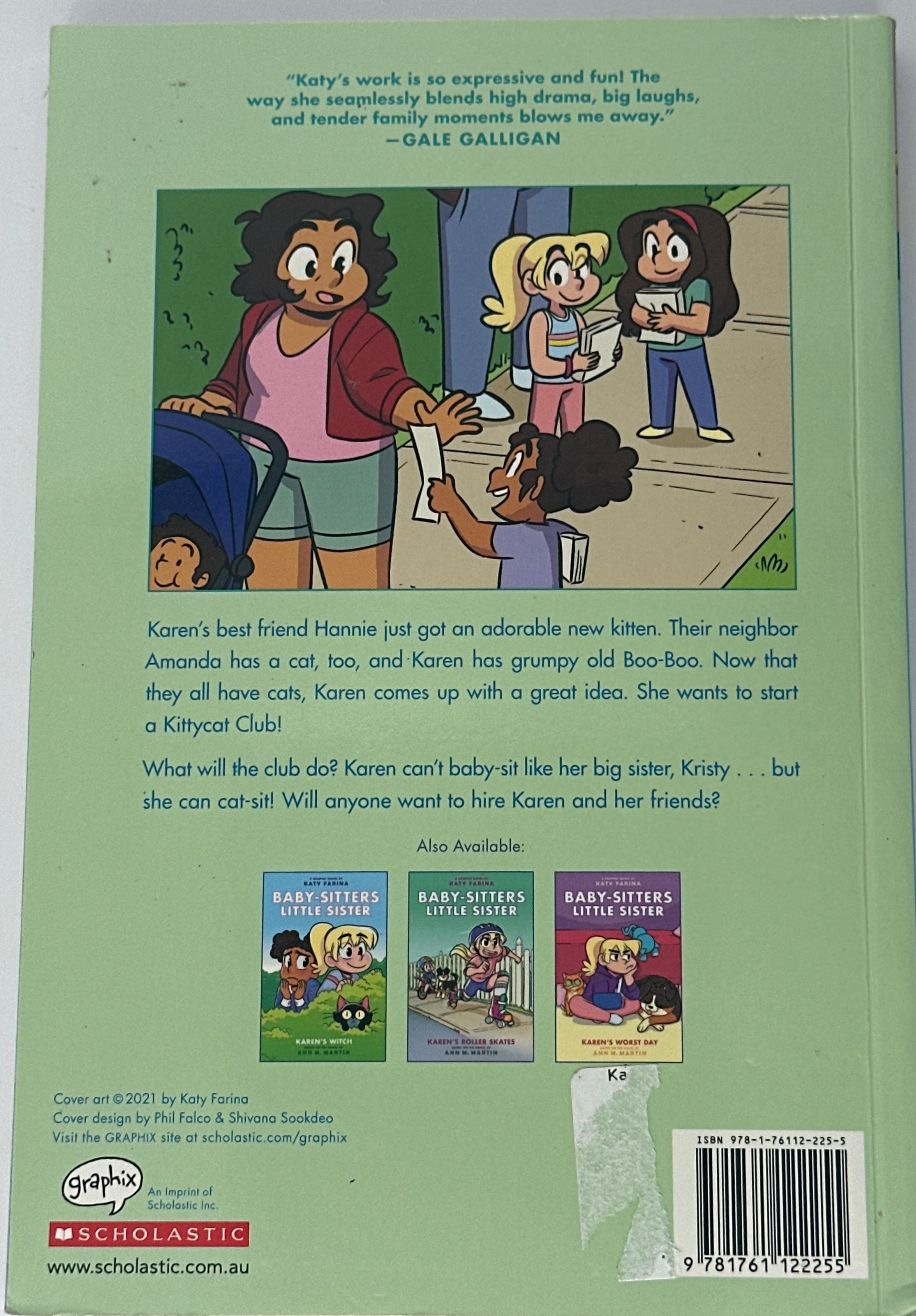 Karen's Kittycat Club: a Graphic Novel (Baby-Sitters Little Sister 4) (Babysitters Little Sister) back cover used books