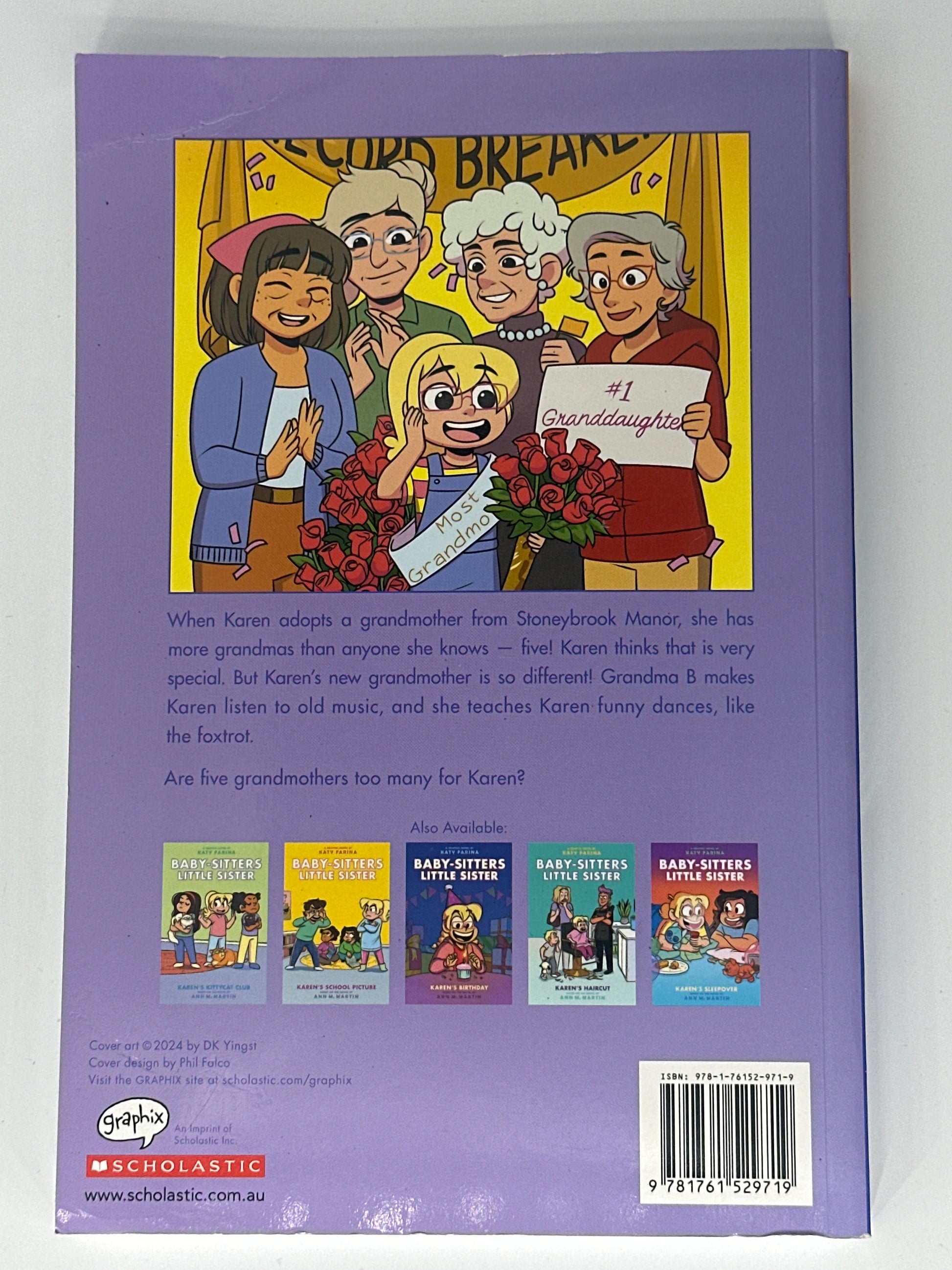 Karen's Grandmothers: A Graphic Novel (Baby-sitters Little Sister #9) back cover image