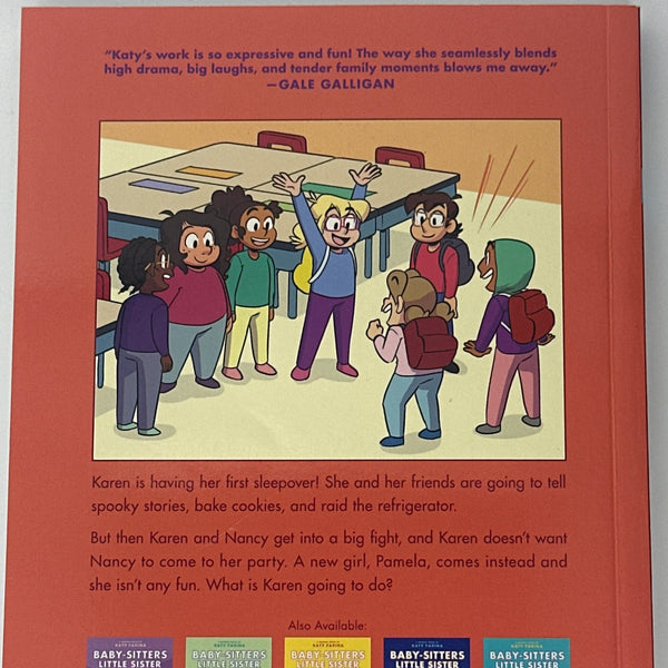 Karen’s Sleepover: A Graphic Novel (Baby-Sitters Little Sister #8) back cover used books