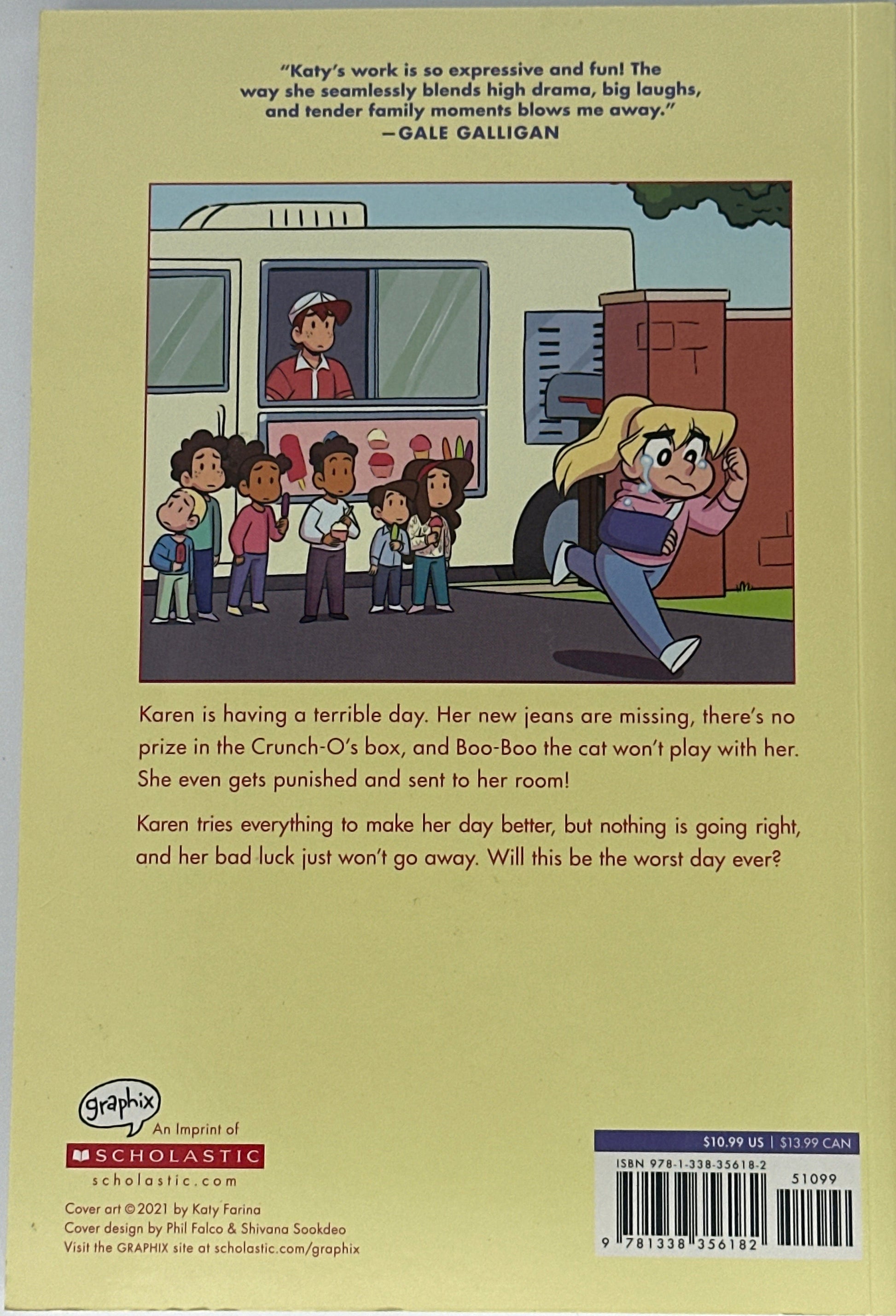 Karen's Worst Day: A Graphic Novel (Baby-Sitters Little Sister #3) (3) (Baby-Sitters Little Sister Graphix) back cover used books