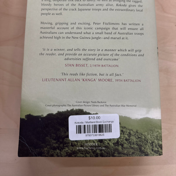 Peter Fitzsimons Kokoda back cover