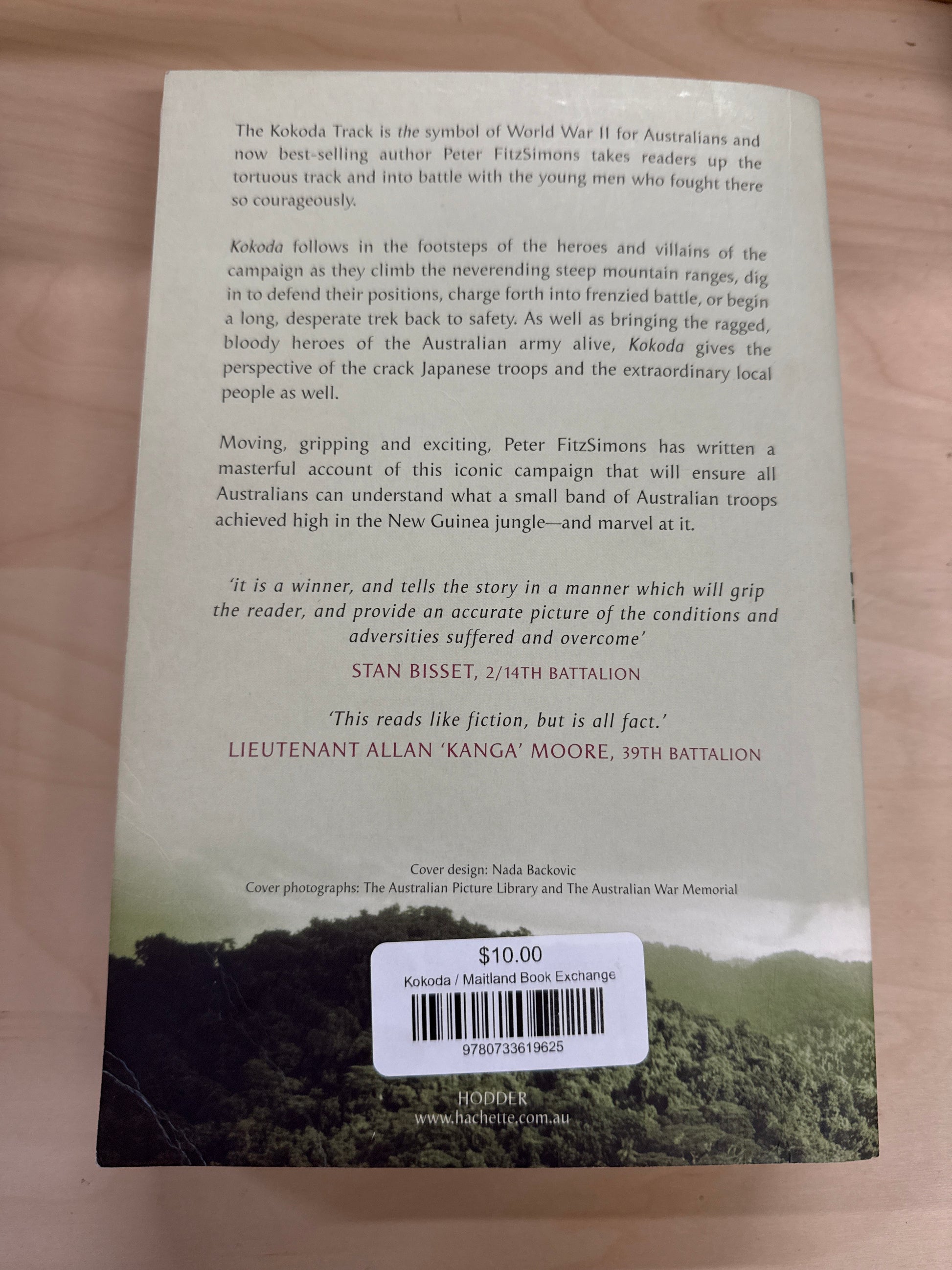 Peter Fitzsimons Kokoda back cover