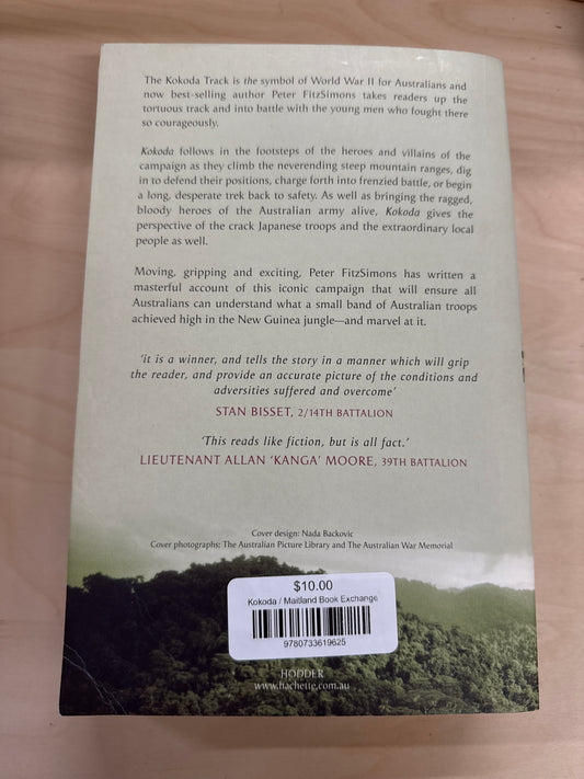 Peter Fitzsimons Kokoda back cover