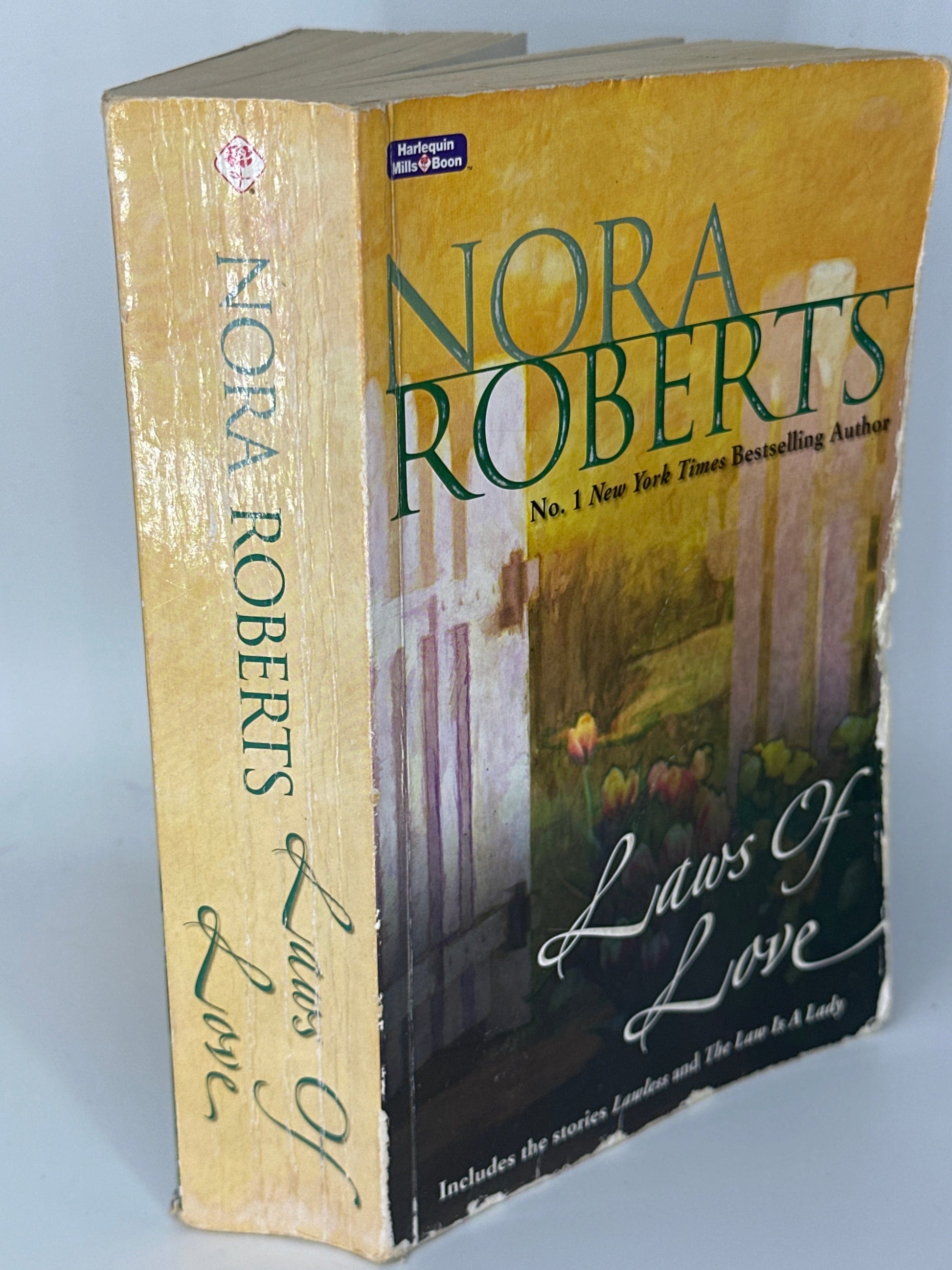 Nora Roberts Laws of Love spine  used books