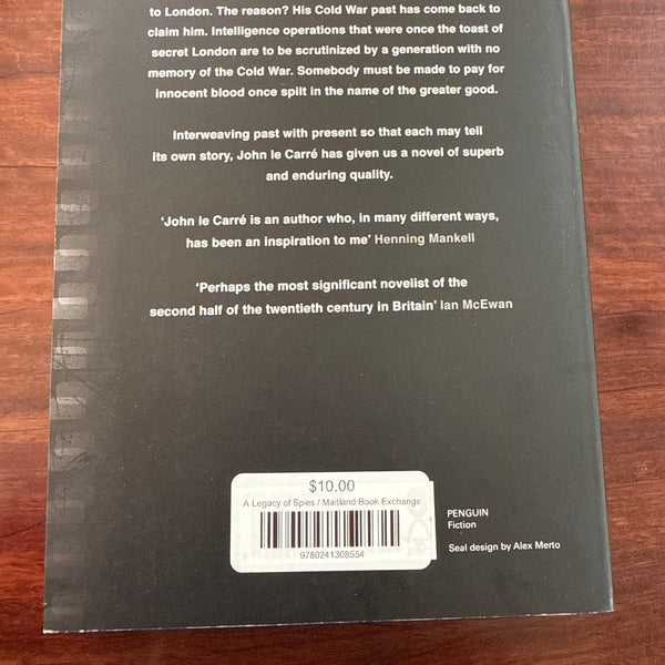 John Le Carre Legacy of Spies back cover