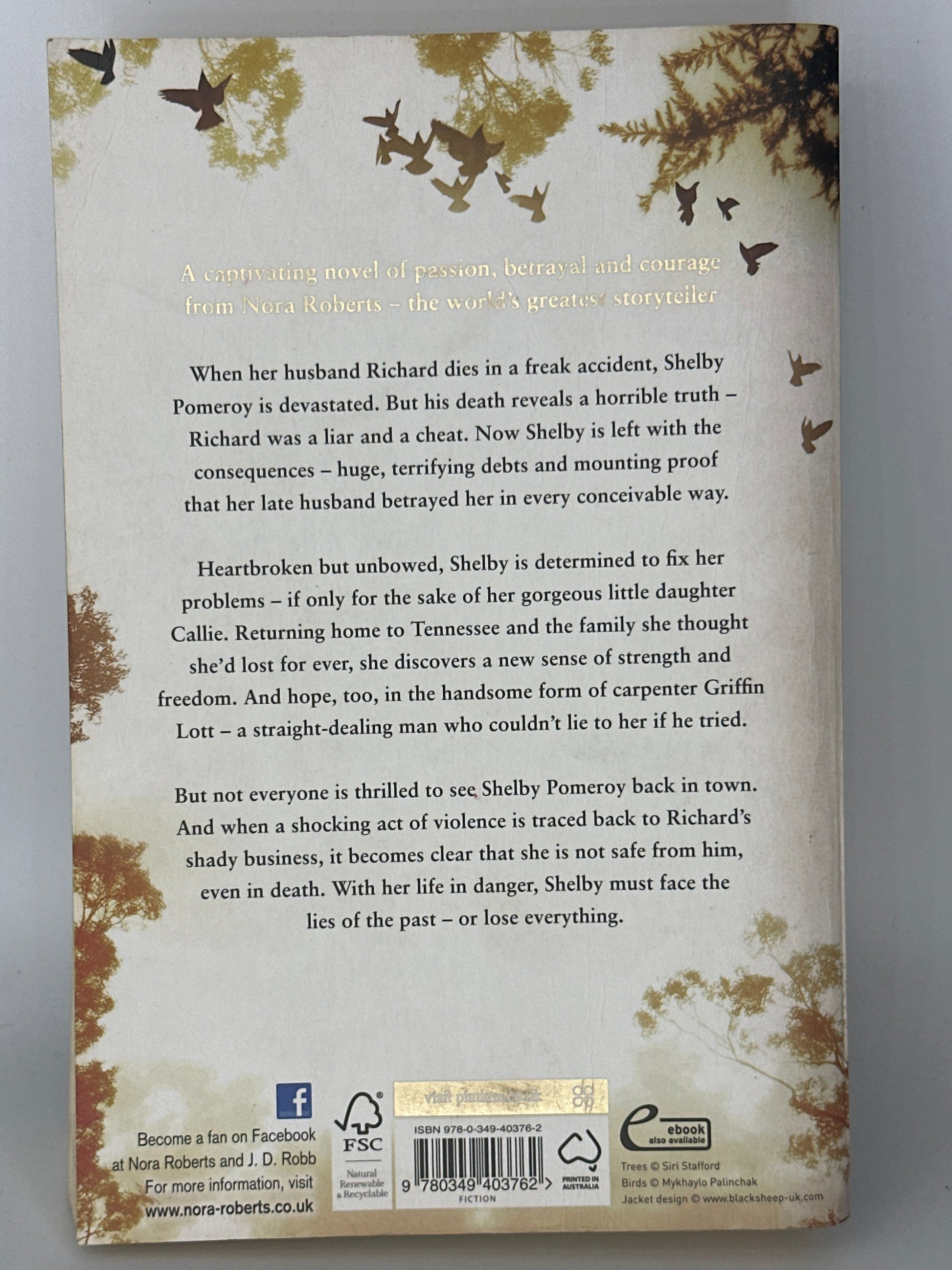 Nora Roberts Liar back cover used books