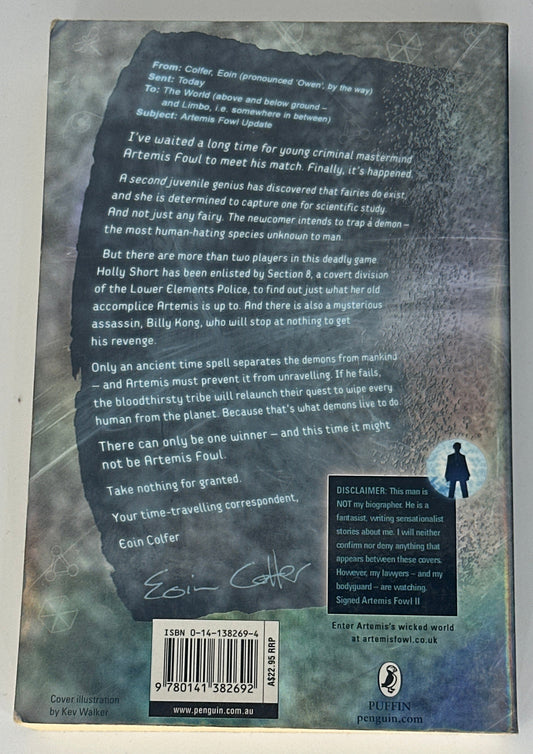 Artemis Fowl Lost Colony back cover image