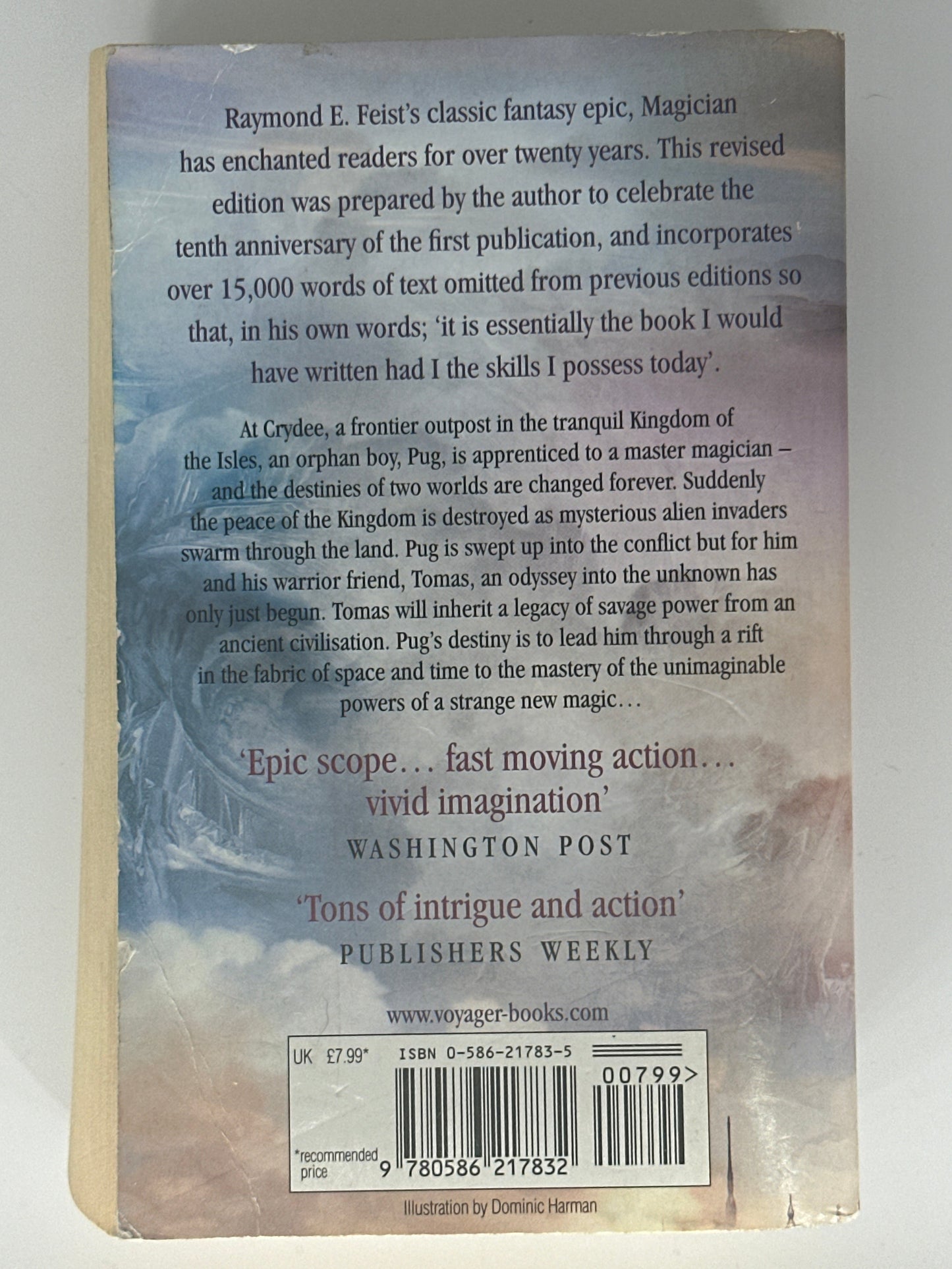 Raymong Feist Magician back cover image