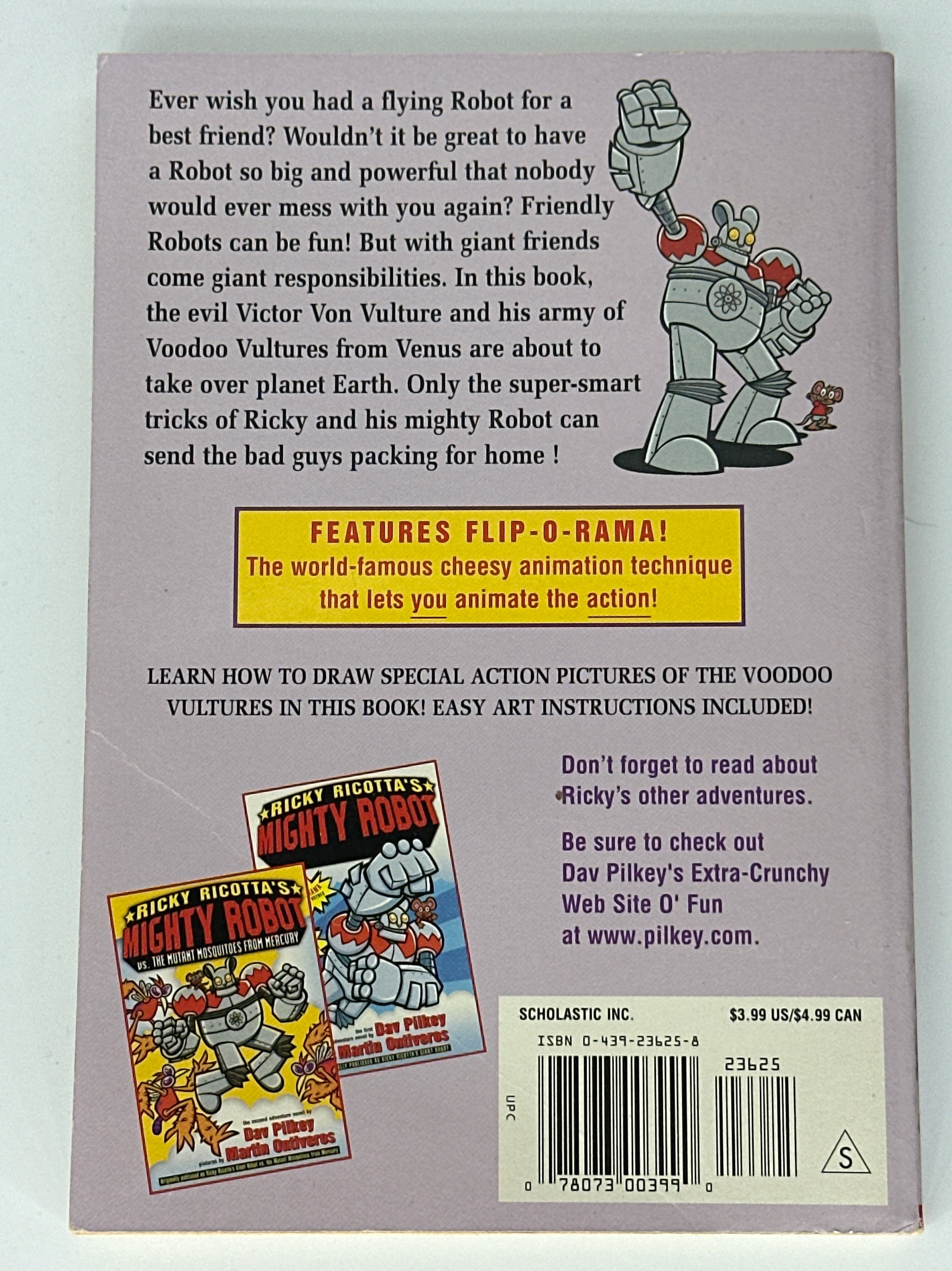 Mighty Robot vs Voodoo vultures from Venus (3) back cover used books