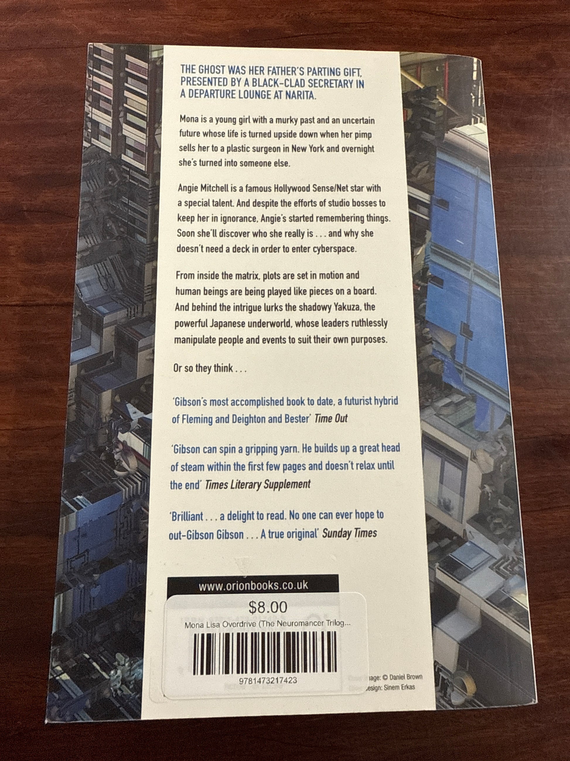Mona Lisa Overdrive back cover