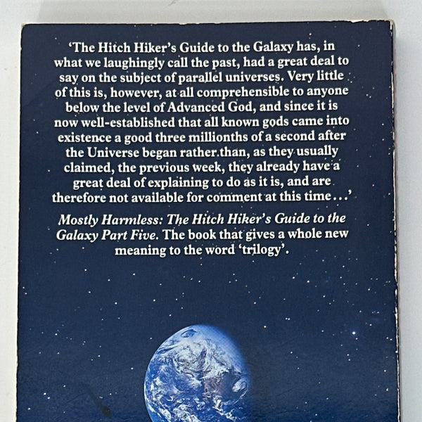 Douglas Adams Mostly Harmless back cover image