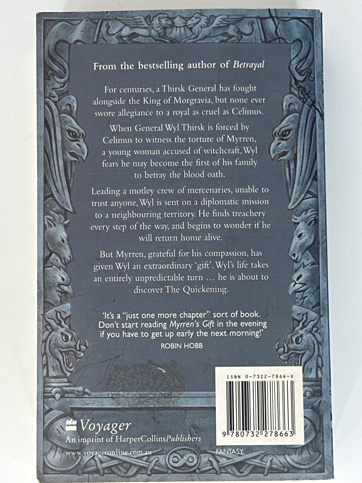 Fiona McIntosh Myrren's Gift back cover image