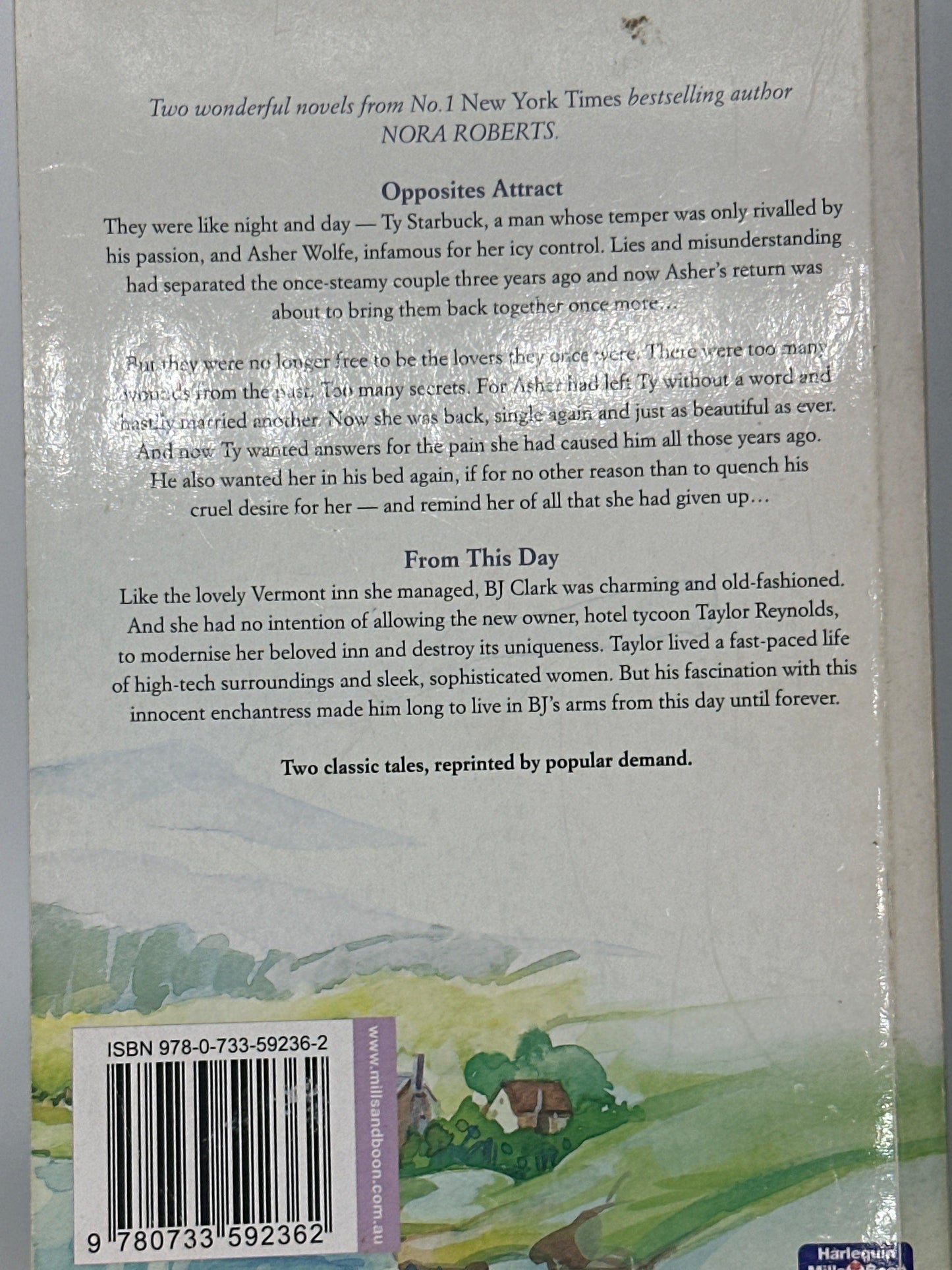 Nora Roberts All's Fair in Love and War actual back cover used books