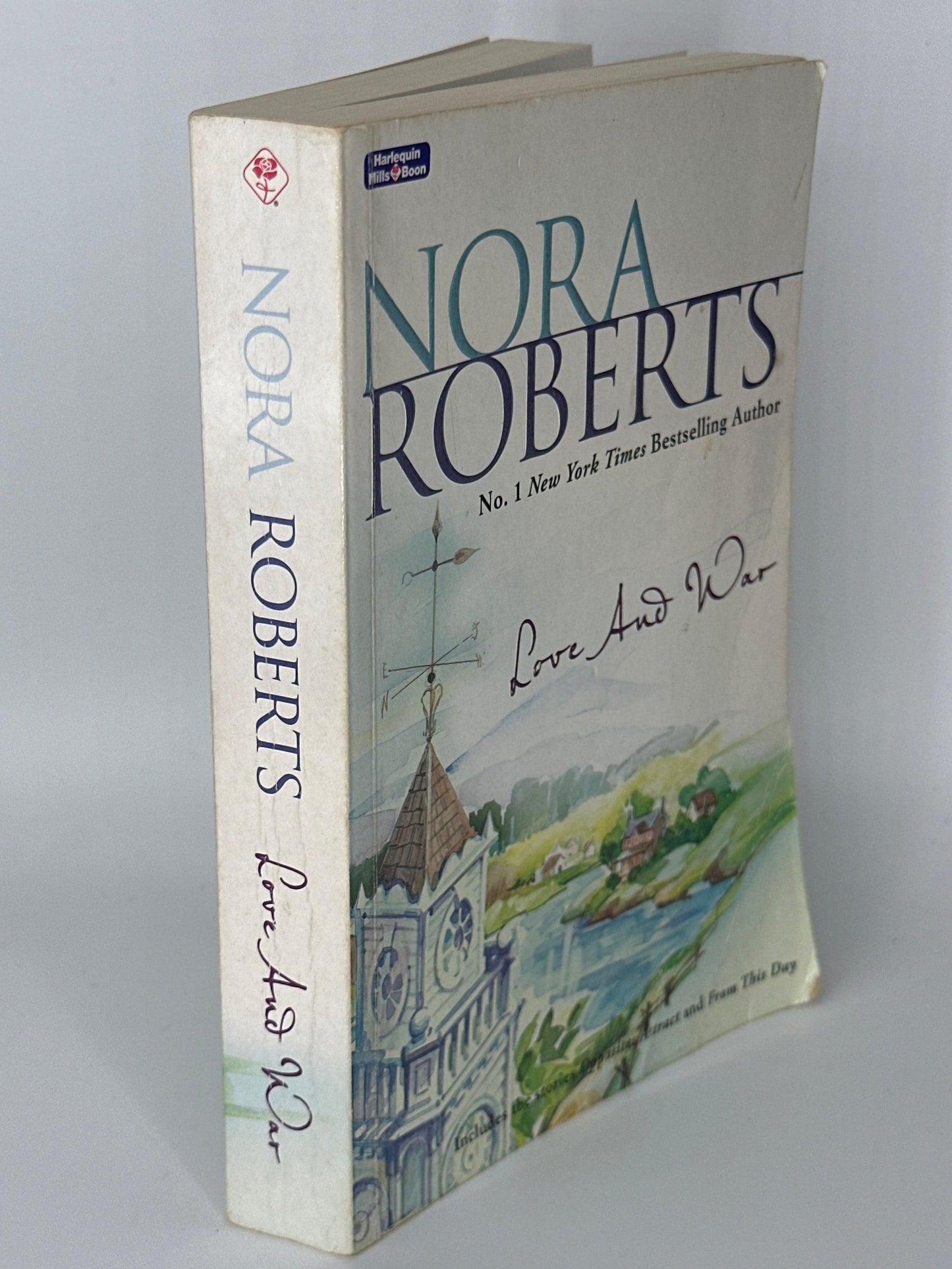 Nora Roberts All's Fair in Love and War spine used books