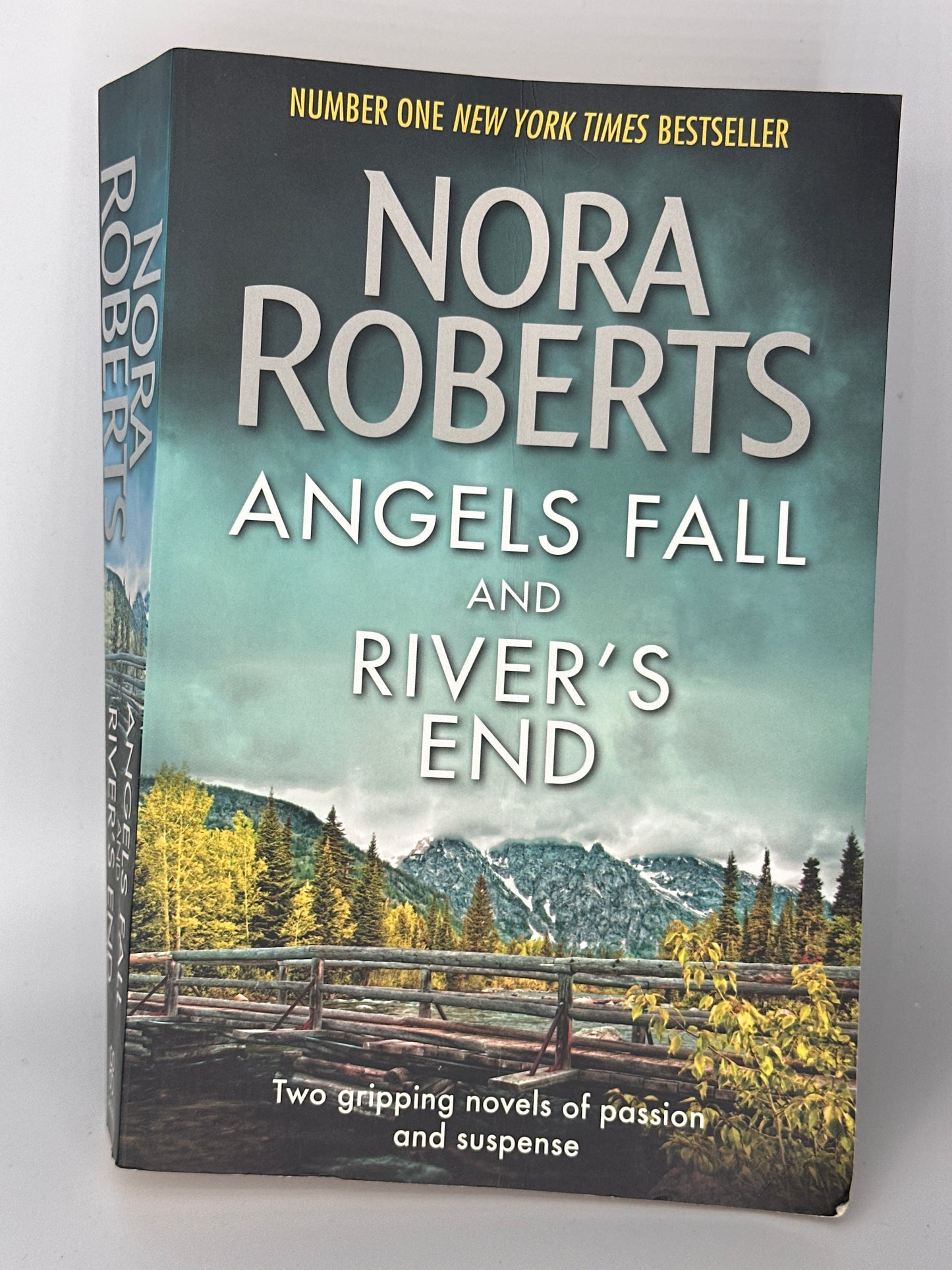 Nora Roberts Angels Fall and River's End actual front cover used books