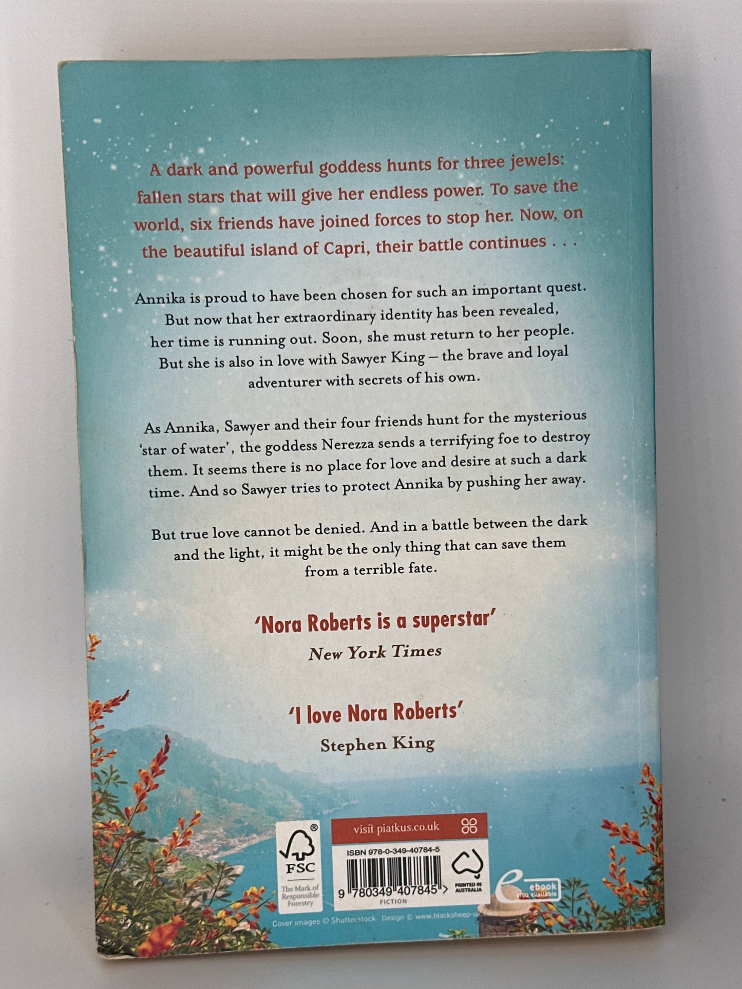Nora Roberts Bay of Sighs actual back cover used books