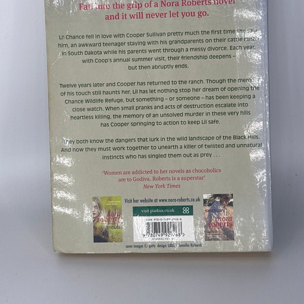 Nora Roberts Black Hills actual back cover used books