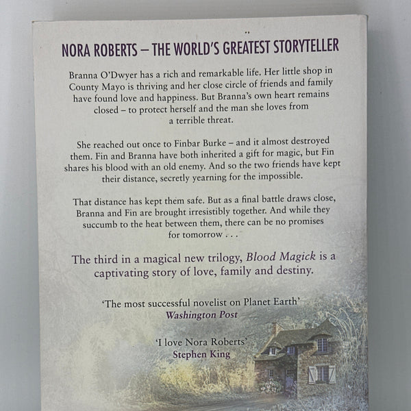 Nora Roberts Blood Magick actual back cover used books