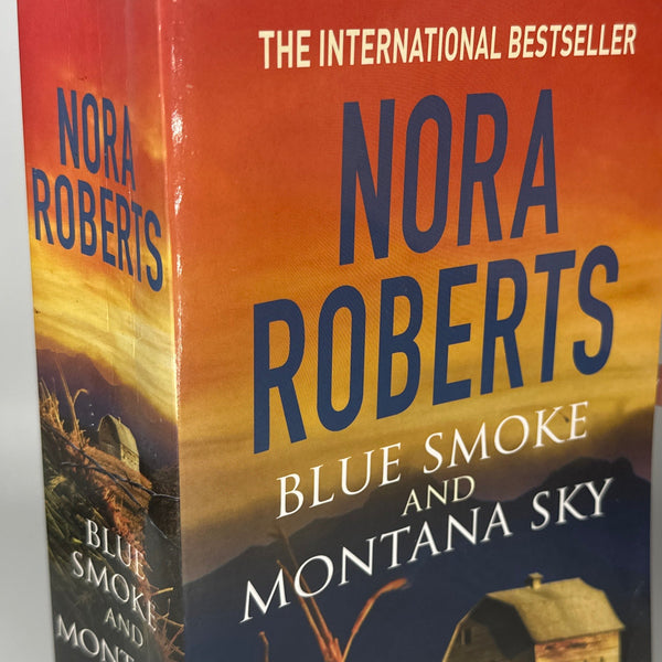 Nora Roberts Blue Smoke and Montana Sky actual spine used books
